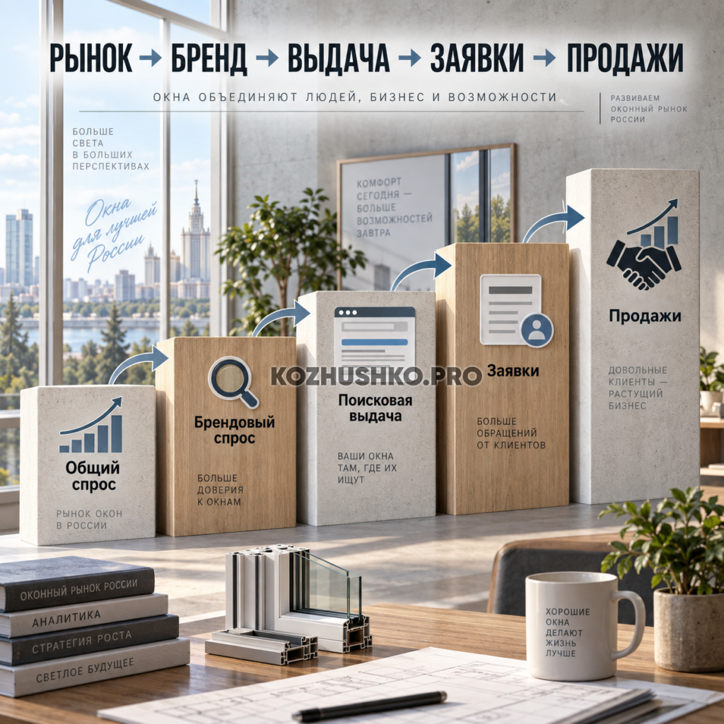 Схема анализа поискового спроса для оконной компании