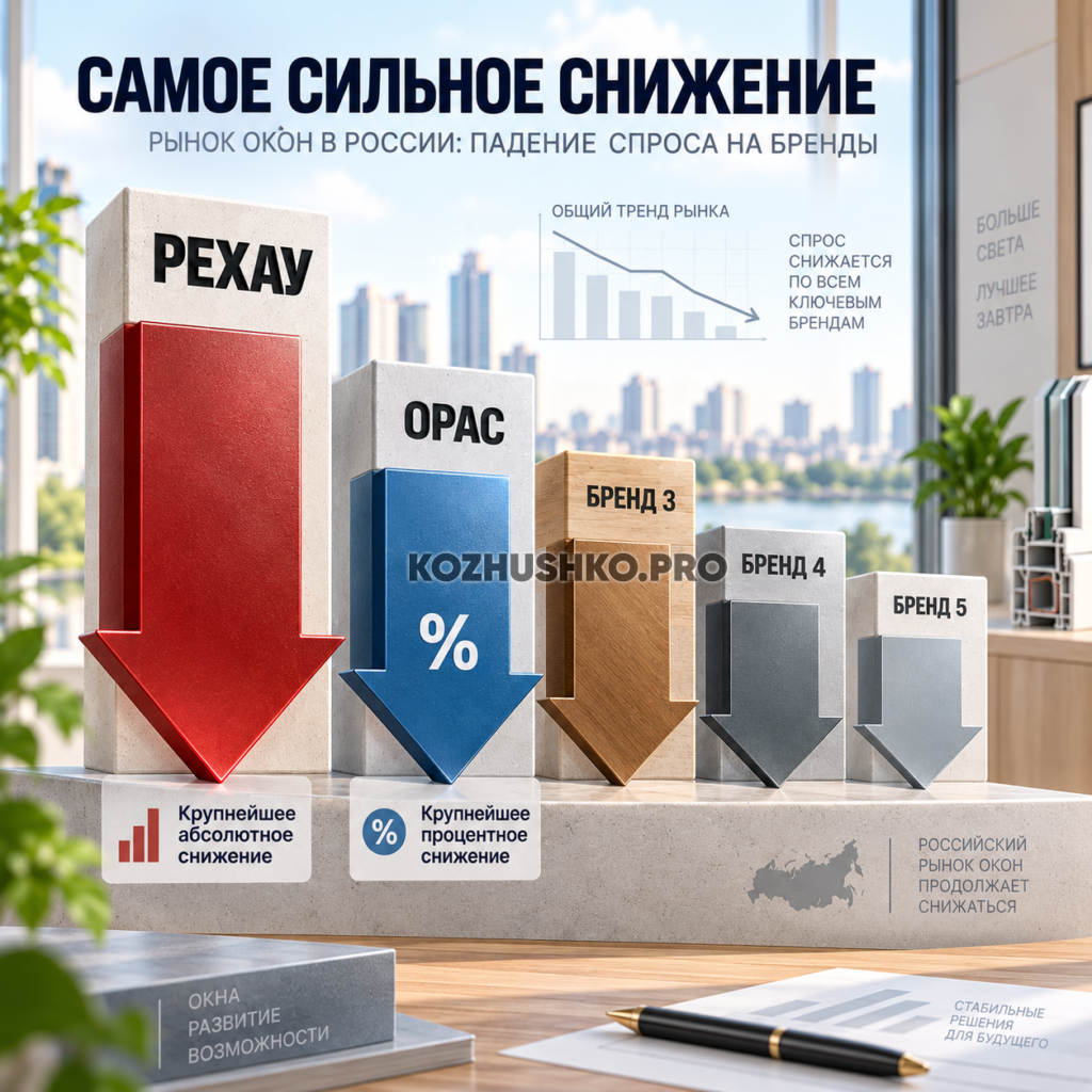 Оконные бренды с самым сильным снижением поискового спроса в 2026 году