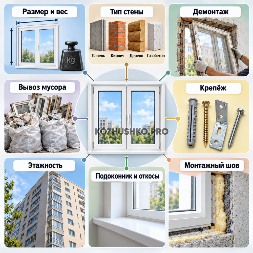 От чего зависит стоимость монтажа пластиковых окон
